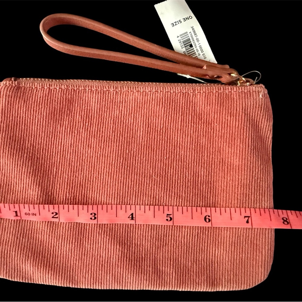 Old Navy Llama Wristlet Wallet Corduroy Pink Wrist Strap NWT - Picture 4 of 5
